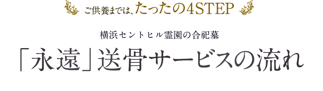 「永遠」送骨サービスの流れ